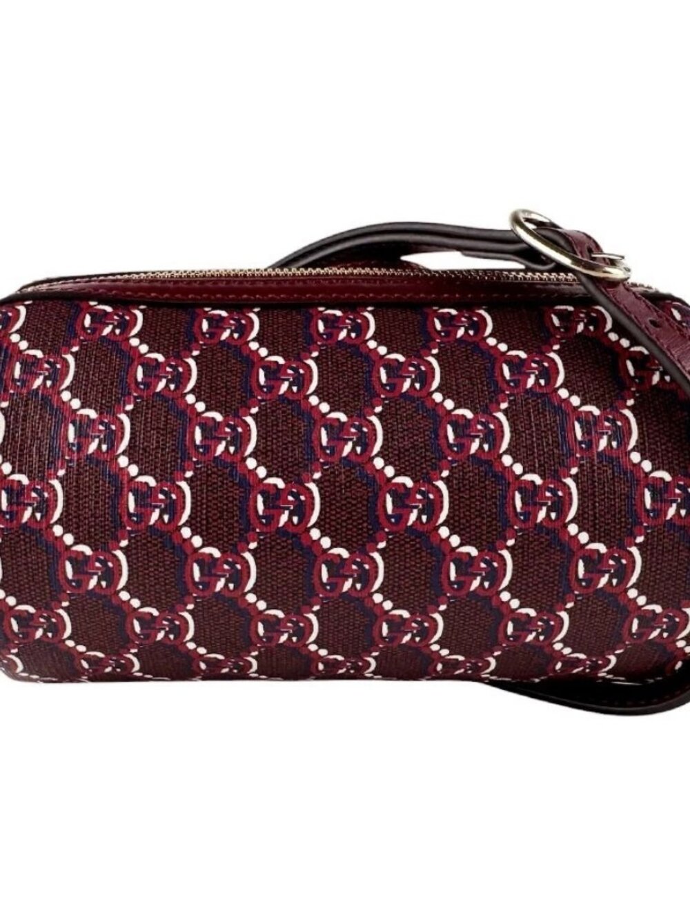 GUCCI Shoulder Bag Bordeaux Leather/Goldtone
